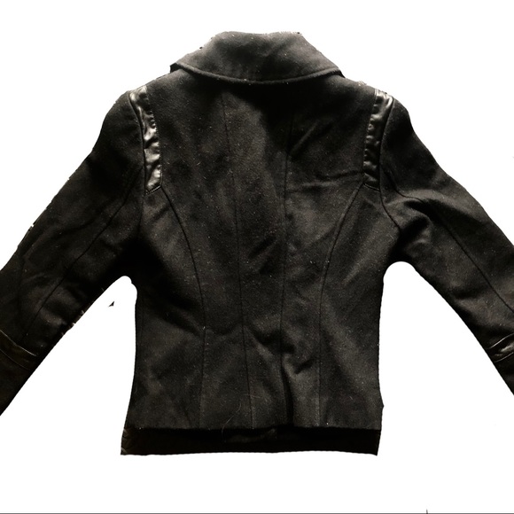 Guess Black Zippered Leather Jacket - Picture 2 of 4